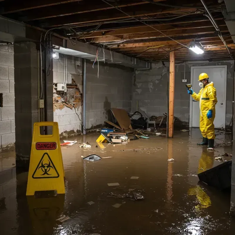 Flooded Basement Electrical Hazard in Nevada, TX Property